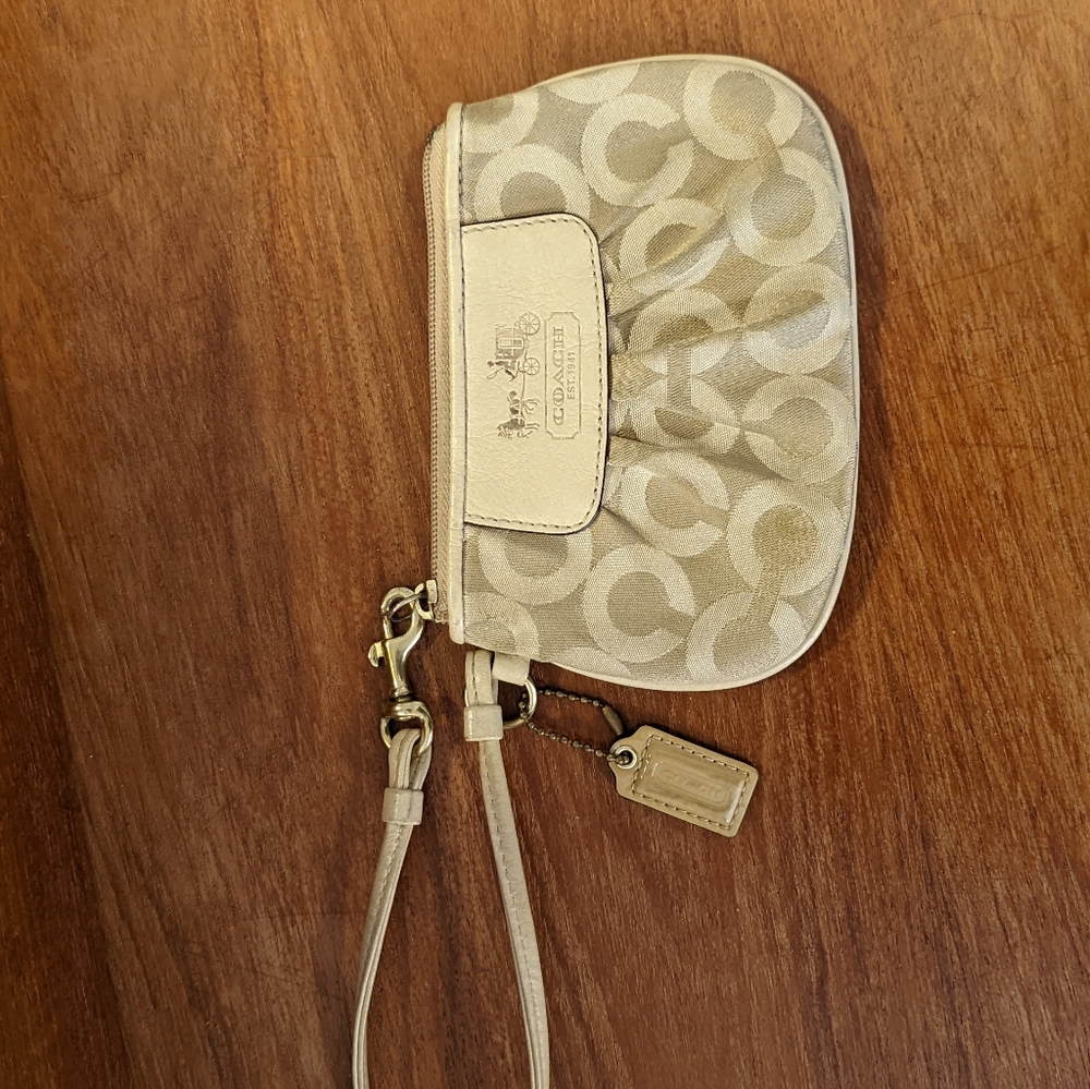 Coach Gold Wristlet